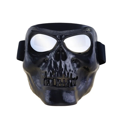 Skull Face Mask With Goggles Motorcycle Dust Masks Helmet Moto Casco Cycling Face Shield HD Cycling Glasses UV400 for Man Womem