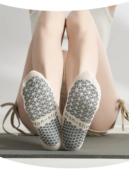 2/6 Pairs Women's Short Open Instep Yoga Socks Indoor Non-slip Floor Socks Adult Pilates Sports Socks