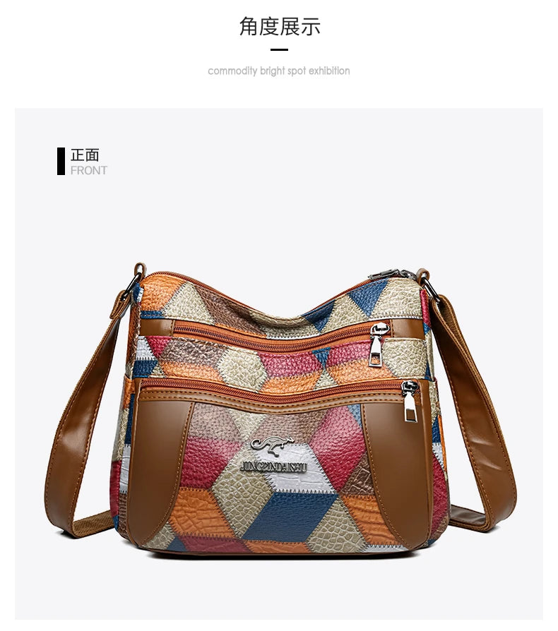PU Leather Armpit Bags for Women, Shoulder Crossbody Bag, Ladies Vintage Underarm Handbags Suitable for mothers Mom to use