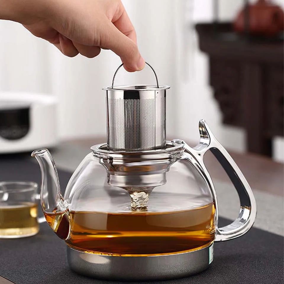Induction Cooker Heat Resistant Glass Teapot Electromagnetic Furnace Multifunctional Filter pot Gas Stove Kettle Tea set