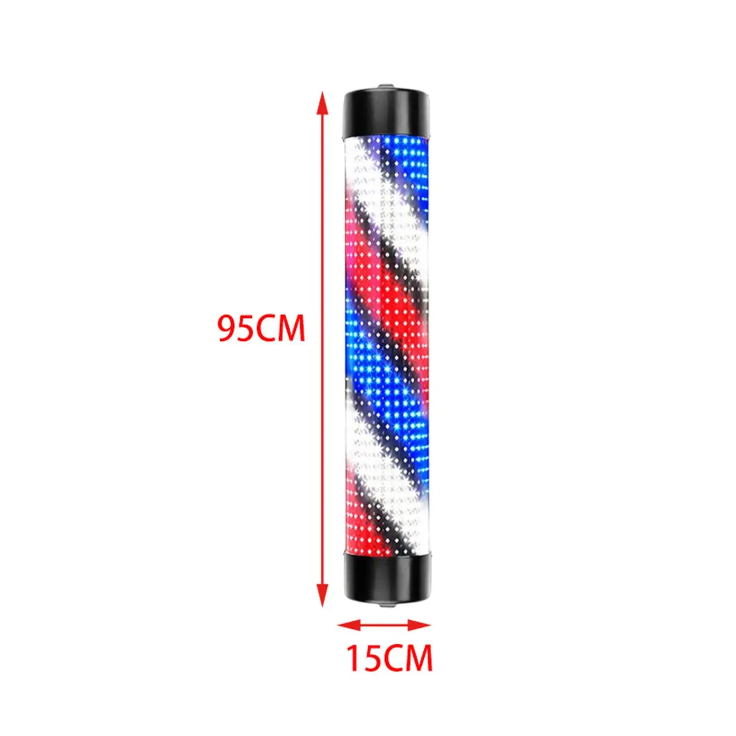 Rotating Barber Rod Lights Barber Shop Pole Waterproof Hair Salon Indoor Neon Signs Wall Mounted Hairdressing Stripes Lights