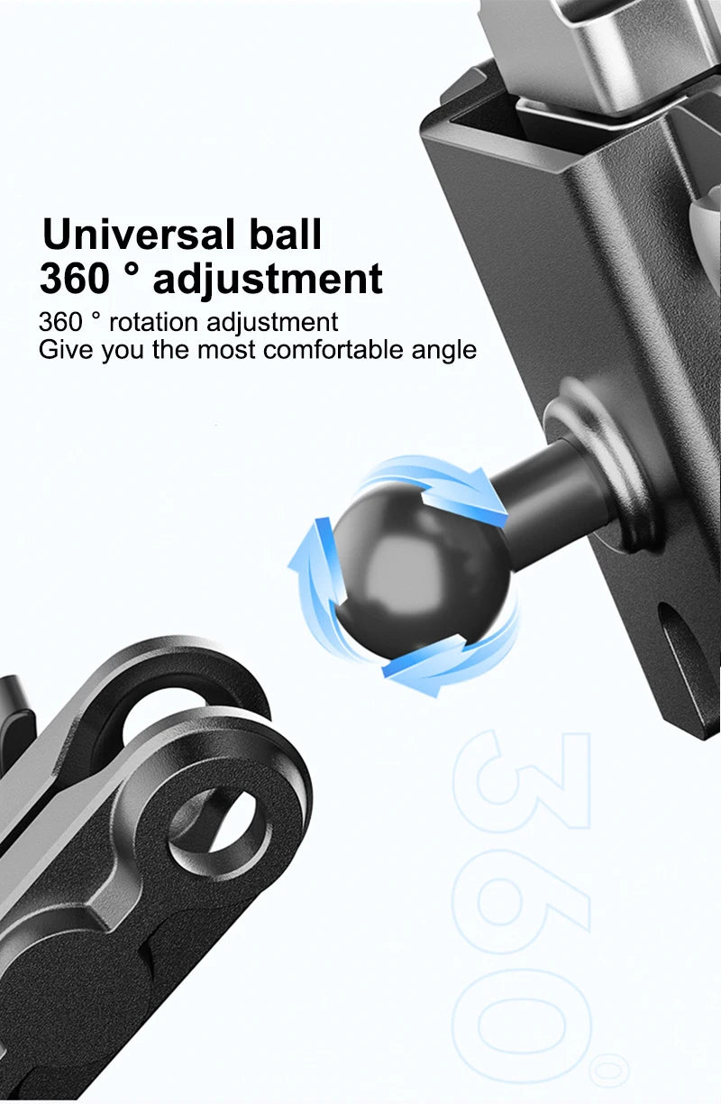 Alloy Shock-Absorbing Phone Holder for Motorcycle Bicycle Universal 360 Rotation Adjustment Mobile Phone Navigation Bracket