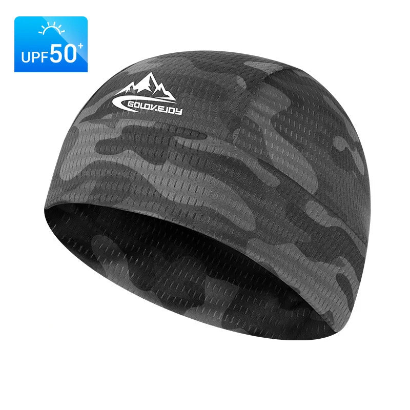 Motorcycle Cap Quick Dry Anti-UV Sports Hat Cooling Skull Cap Helmet Liner Sweat Cap Outdoor Bike MTB Running Hat For Men Women