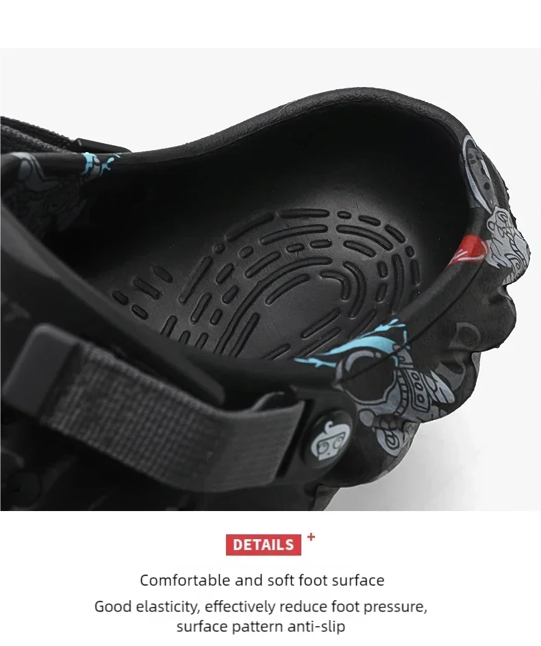 Men'S Breathable Casual Sandals Summer New Soft-Sole Non-Slip Comfort Outdoor Beach Shoes Fashion Youth Dual-Use Sports Slippers