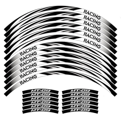 For MT-09 MT09 MT 09 Motorcycle Reflective Wheel Sticker Racing Rim Stripe Tape Decal Waterproof  Accessories