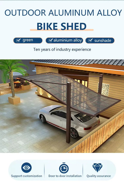 OneAlu Modern Custom Aluminum Outdoor Structure - Gazebo, Carport, Sunshade Canopy for Villa, Garden, Patio & Flower Stand