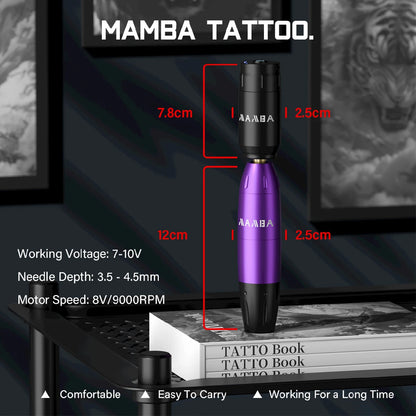 Hot Wireless Tattoo Machine Kit Complete Rotary Tattoo Machine Gun Needle Power Supply Box Tattoo Pen Set Permanent MakeUp
