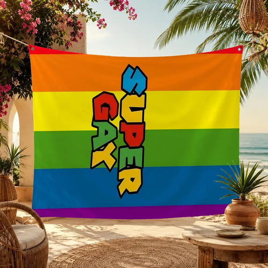 L-LGBT Gay Rainbow Pride Flags Home Yard & Garden Decor Banner - Indoor Outdoor Wall Hanging Flag