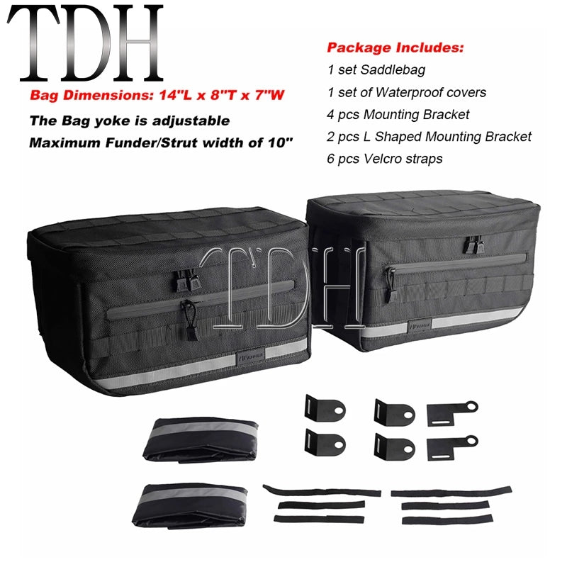 Motorcycle Saddlebag Side Tool Luggage Bag For Harley Dyna Softail Sportster XL Street Bob Low Rider FXD FXBB Travel Saddle Bags
