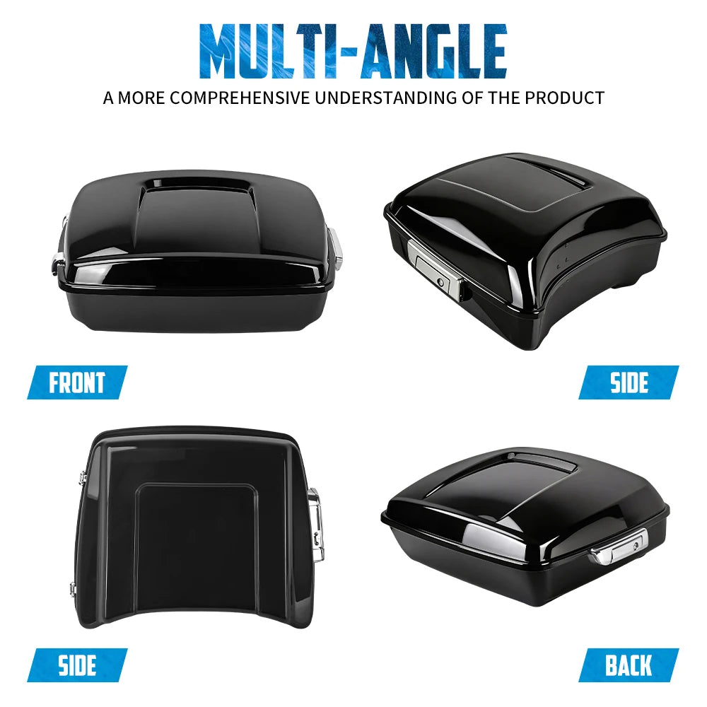 Motorcycle 10.7'' Trunk Rear Tour Luggage Storage For Harley Touring Road King Street Road Glide Electra Glide Standard 2014-25
