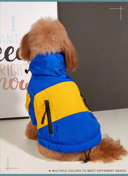 Fashion Winter Dog Jacket Waterproof Pet Raincoat Thick Fleece Warm Large Dogs Clothes Windproof Coat French Bulldog Chihuahua