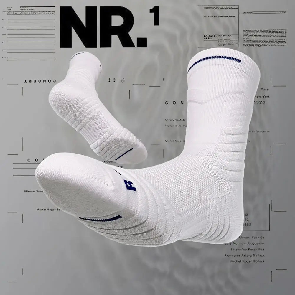 Bullfight 2.0 Men's High-top Sports Towel Basketball Socks Bottom Practical Professional Long-tube Mid-tube Elite Thick Running