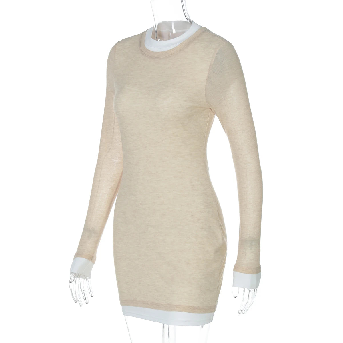 Dulzura 2025 Autumn Latest Fashion Casual O-Neck Long Sleeve Slim Patchwork Mini Dress Birthday Party Club Street Style Clothes