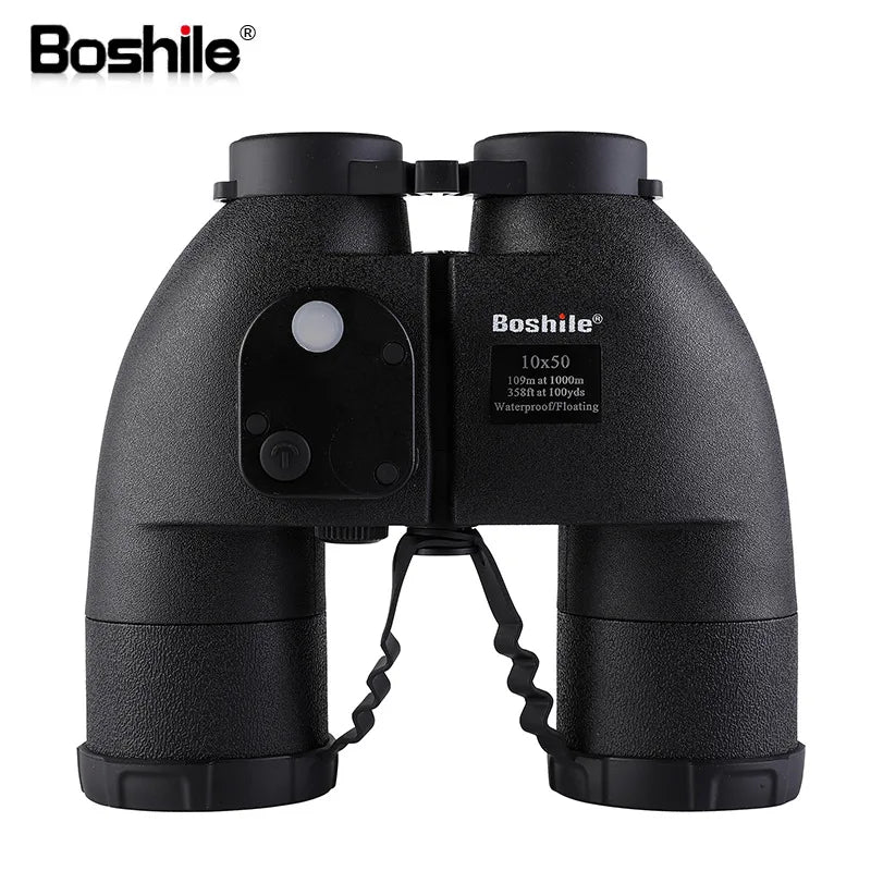 Nautical Binoculars Boshile 10x50 Rangefinder Compass Telescope High Powered Nitrogen Waterproof Coordinates Distance