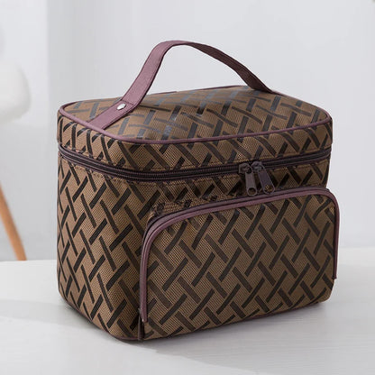 New Large Capacity Flower Cosmetic Bag Zipper Cosmetic Box Storage Organizers Travel Toiletry Makeup Bag SZL8061