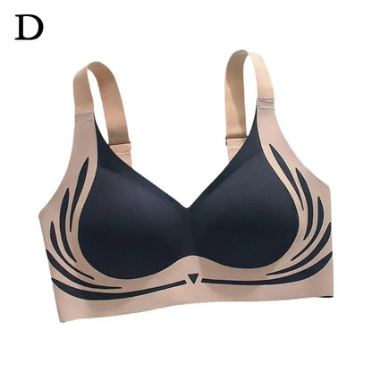 Super Gather Wireless Push-up Bra Women Gathered Up Soft Support Adjustable Underwear Anti-sagging Seamless Lift-up Bra