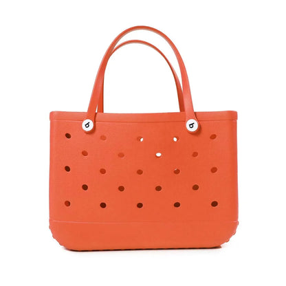 L/XL Beach Bags EVA Rubber Waterproof Tote Bag Storage Baskets Travel Shopping Shoulder Solid Color Fashion Handbag women