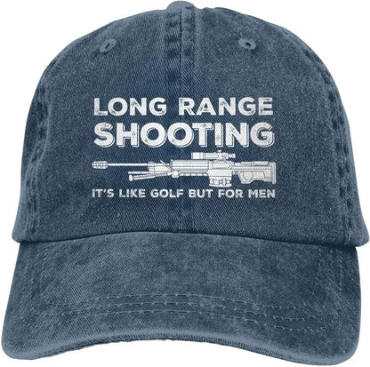 Funny Hat Long Ranges Shooting It's Like Golf But for Men Hat Men Dad Hats Cool Caps