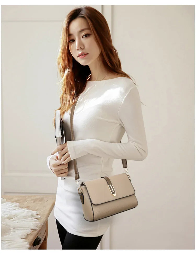Fashion Crossbody Bag PU Leather Messenger Bag Versatile Sling Shoulder Women's Bag Small Handbags Sac A Main Femme Bolsas