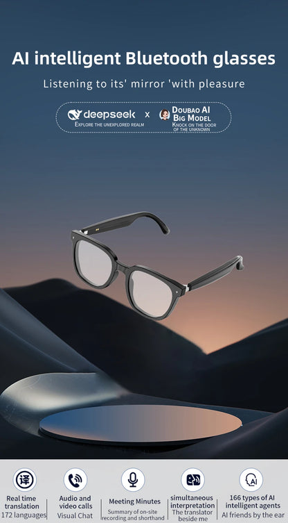Xiaomi New AI Intelligent Translation Glasses Touchscreen Sunglasses Smart Bluetooth Glasses Listen To Music Voice Call