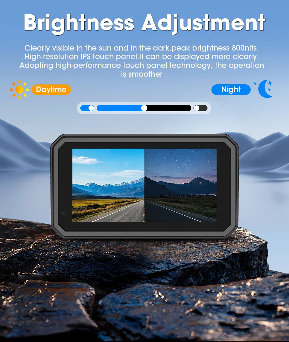 6.25 Inch Portable Quick Disassembly Motorcycle Carplay Android Auto GPS for Moto Navigation IP67 Waterproof IPS Display TPMS