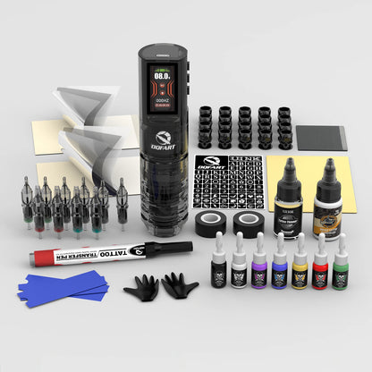 DQFART Tattoo kit Wireless Tattoo Machine 1600mAh Tattoo Needle Tattoo Ink Accessories For Tattoo Artist Beginne Tattoo Supplies
