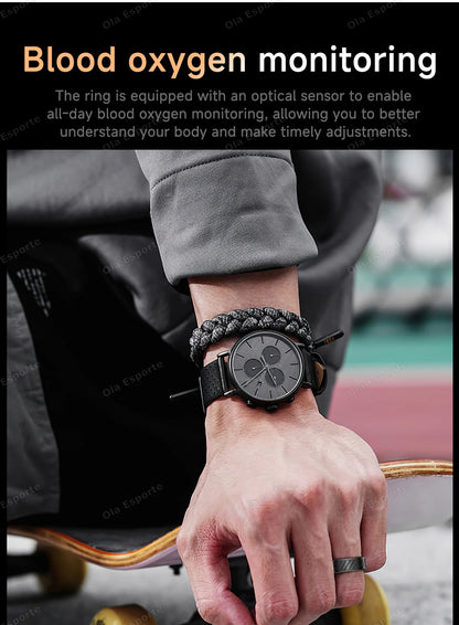 2025 New Smart Ring Call Alert Heart Rate Blood Oxygen Monitoring Pedometer Calorie Multifunctional Fitness Smart Finger Rings