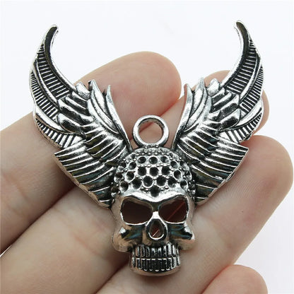 30Pcs/Bag 10 Styles Antique Silver Color Skull Skeleton Charms Pendant Diy Jewelry Accessories For Jewelry Making