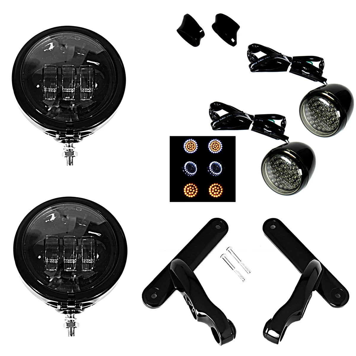 4.5inch Housing Bracket Mount Ring Bracket For Auxiliary Fog Passing Light Lamp Motorcycle Parts For Harley Street Glide FLHX