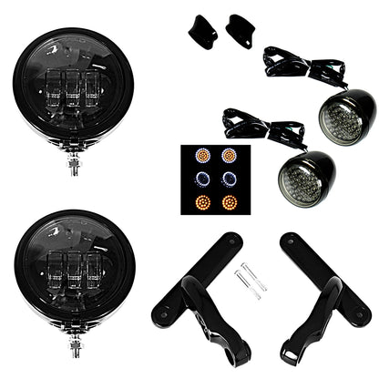 4.5inch Housing Bracket Mount Ring Bracket For Auxiliary Fog Passing Light Lamp Motorcycle Parts For Harley Street Glide FLHX