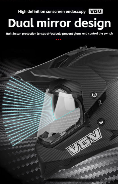 VGV motorcycle rally helmet buy one get three free, with a wide field of view design, suitable for off-road/downhill enthusiasts