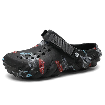Men'S Breathable Casual Sandals Summer New Soft-Sole Non-Slip Comfort Outdoor Beach Shoes Fashion Youth Dual-Use Sports Slippers
