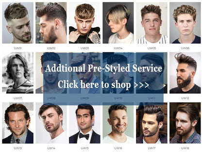 Full Head Wig For Men 6" Natural Straight Fine Mono With Pu Cap Men Wig 1/2" French Lace in Front Indian Human Hair Wig For Men