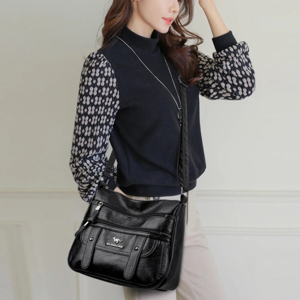 High Quality Pu Leather Messenger Crossbody Bags for Women Luxury Designer Hand Bags Purses Ladies Shoulder Bags Sac A Mian 2025