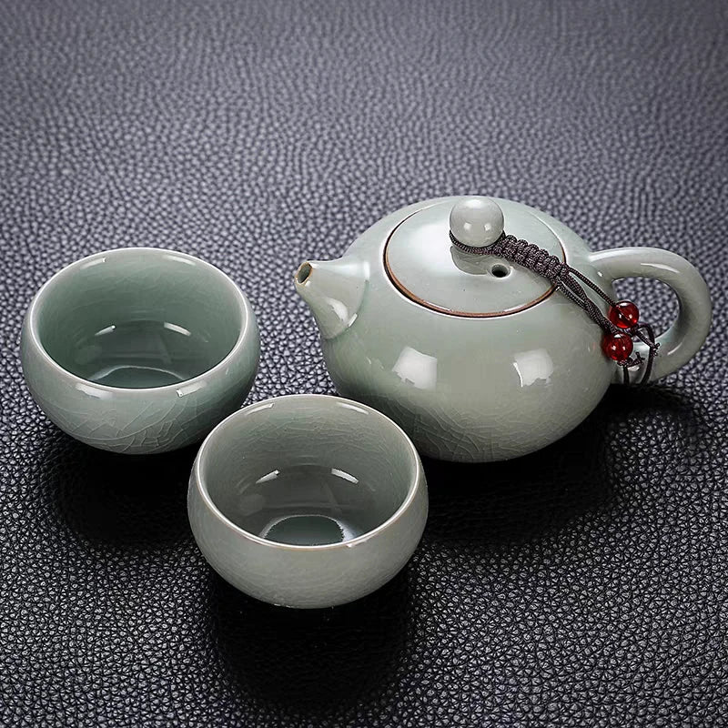 Ge Yao Ceramic Teapot teacup manual Chinese ice crack split teapot can raise Xishi tea pots household Kung Fu tea pot