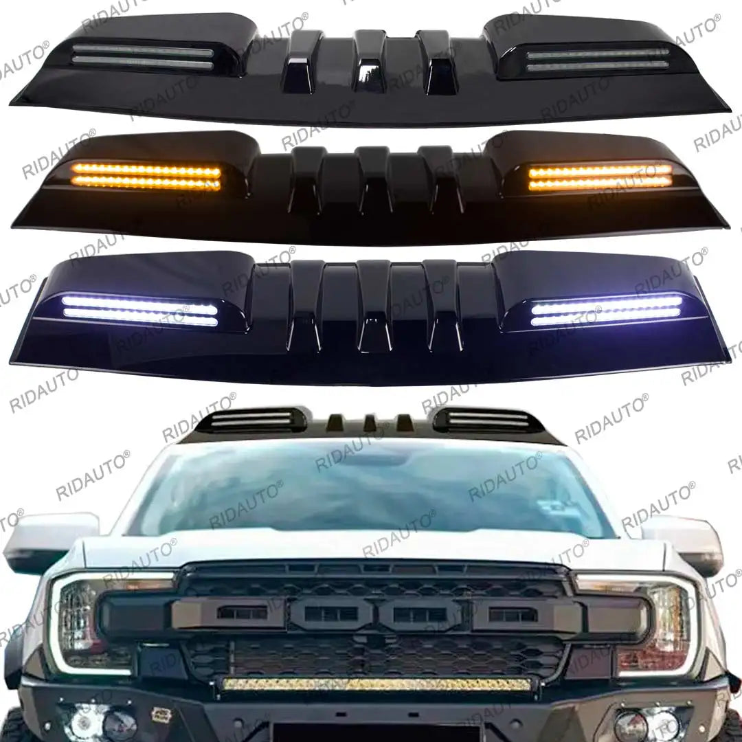 White Yellow Turn Signal LED Roof Rack Light Spoiler For FORD RANGER VW Amarok 2023 2024 2025 T9 4X4 Modified Roof Light Pickup