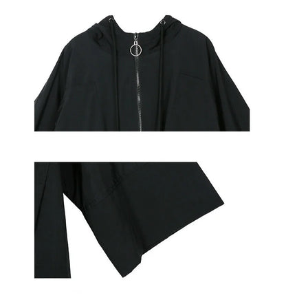 Amax luluE 2025 Fashion Korean Fall Ladies Loose Streetwear Womens Long Hooded Trench Coat Oversized Windbreaker Casual Clothes