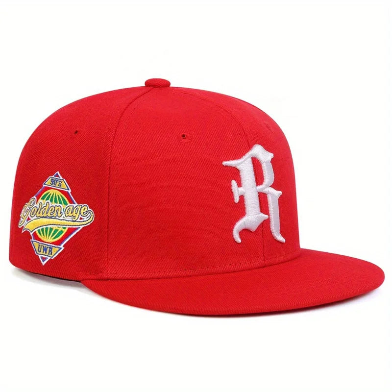 1piece Unisex R Letter Side Planet Embroidery Hip Hop Hat Outdoor Adjustable Sunscreen Leisure Hat Spring Autumn Travel Vacation