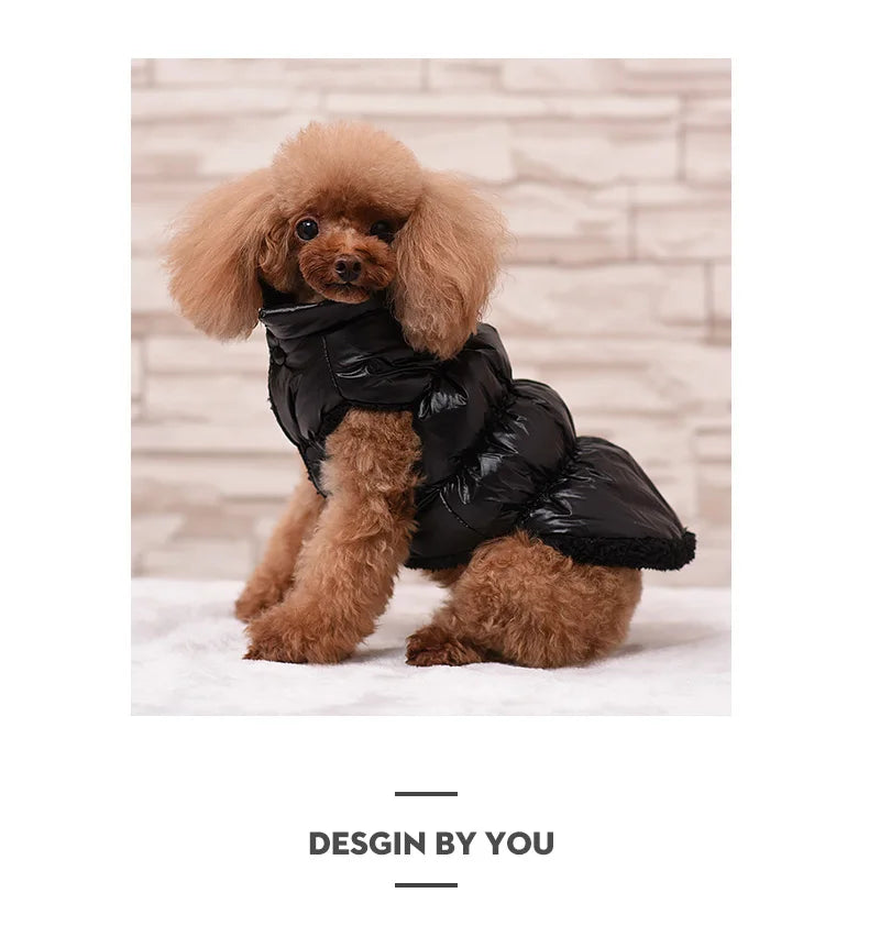 Winter Pet Dog Down Coat Fleece Warm Inside Candy Color Pet Down Warm Coat Puppy Down Clothes Winter Clothes Clothing XS-3XL