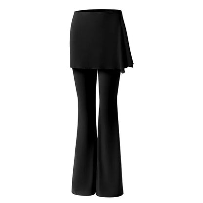 Flared Yoga Pants Women High Waist Leggings Butt Lifting Workout Skirt Set New Arrival Dance Pilates Seamless Fitness Wear