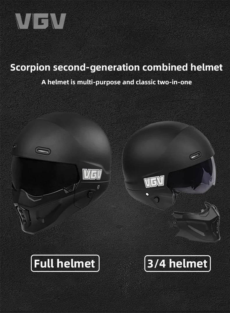 High-Quality Motorcycle Helmet, Personalized Scorpion Warrior Full Helmet, Suitable for Men and Women for Year-Round Riding