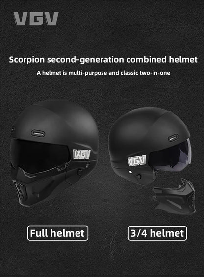 High-Quality Motorcycle Helmet, Personalized Scorpion Warrior Full Helmet, Suitable for Men and Women for Year-Round Riding