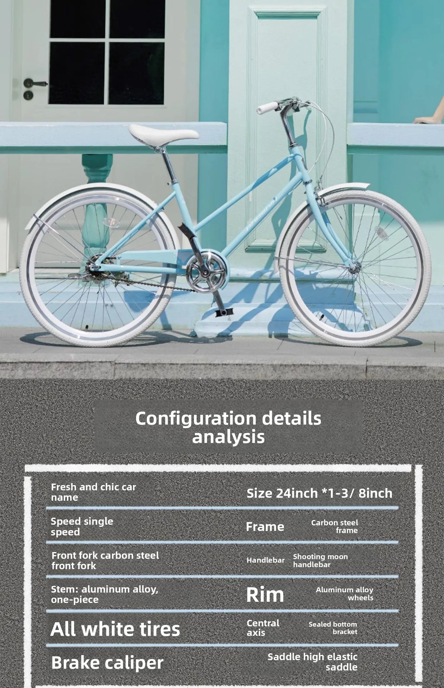 Women's Sweet & Fresh-Style Commuter Bike (For Junior & Senior High School Students · Unisex Adults · Commuter Racing Model)