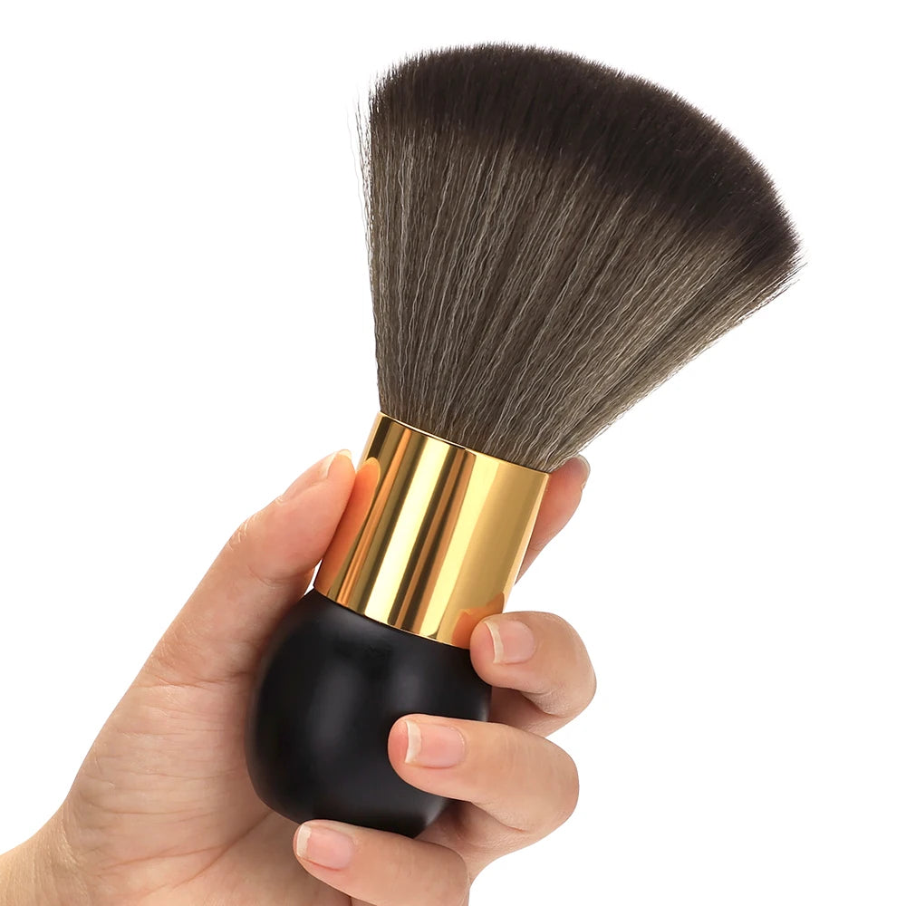 Professional Barber Duster Neck Face Brushes Hair Clean Soft Black Hairbrush Salon Cutting Hairdressing Styling Make Tools