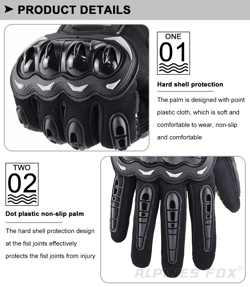 VEMAR Summer Motorcycle Gloves Men Black Full Finger Touchscreen Cycling ATV MTB Guantes Moto Luvas Bike Riding Glove Women Red