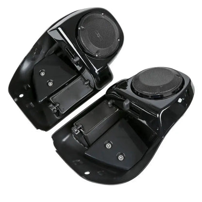 Motorcycle Lower Vented Leg Fairing + 6.5" Speakers W/ Grills For Harley Touring Electra Glide Road King Street Glide 2014-2024