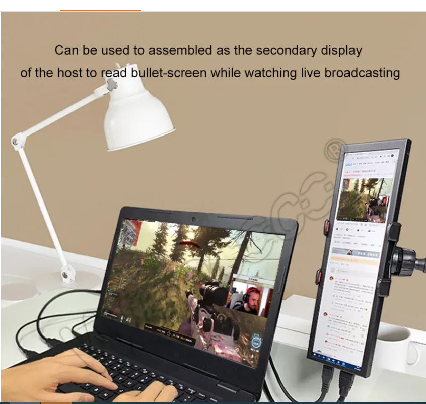 Wisecoco 14 Inch 4K 3840X1100 Aida64 IPS LCD Monitor Ultrawide PC Secondary Gaming Console For Raspberry Pi5 7.8''/8.8''/12.6''