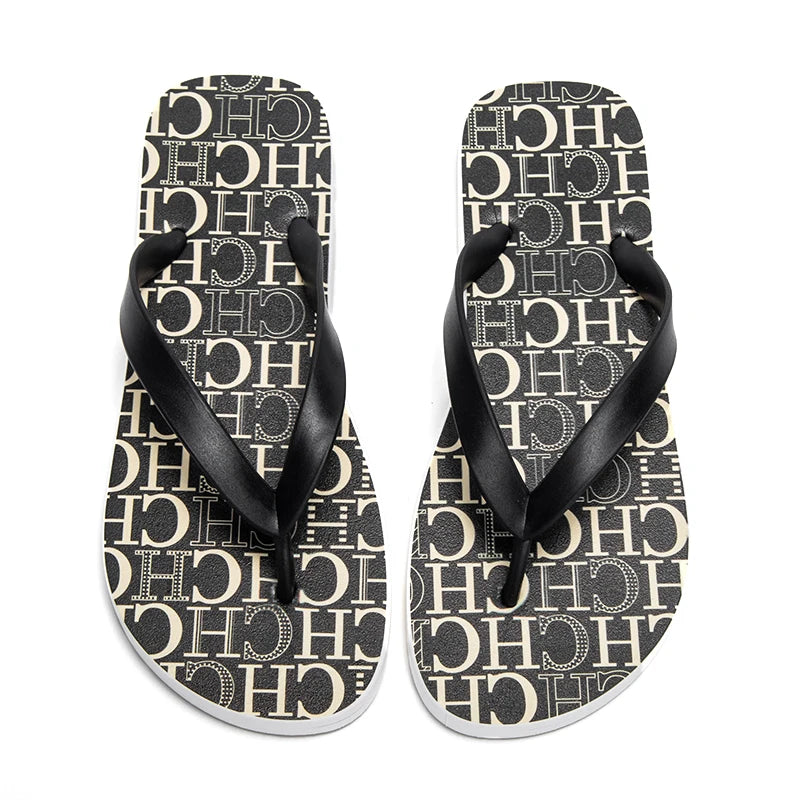 Flip Flops Men and Women Casual Shoes Luxury Brand Slippers Black White Shoes
