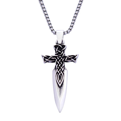 Fashion Nordic Celtic Knot Pendant Stainless Steel Spear Arrow Viking Necklace For Men Vintage Amulet Jewelry Gift Dropshipping