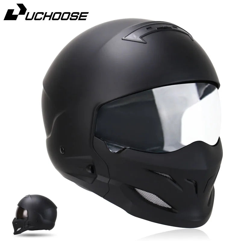 New Scorpion Retro Motorcycle Cascos Moto Locomotive Personality Multi-purpose Combination Helmet  Detachable Multi-purpose